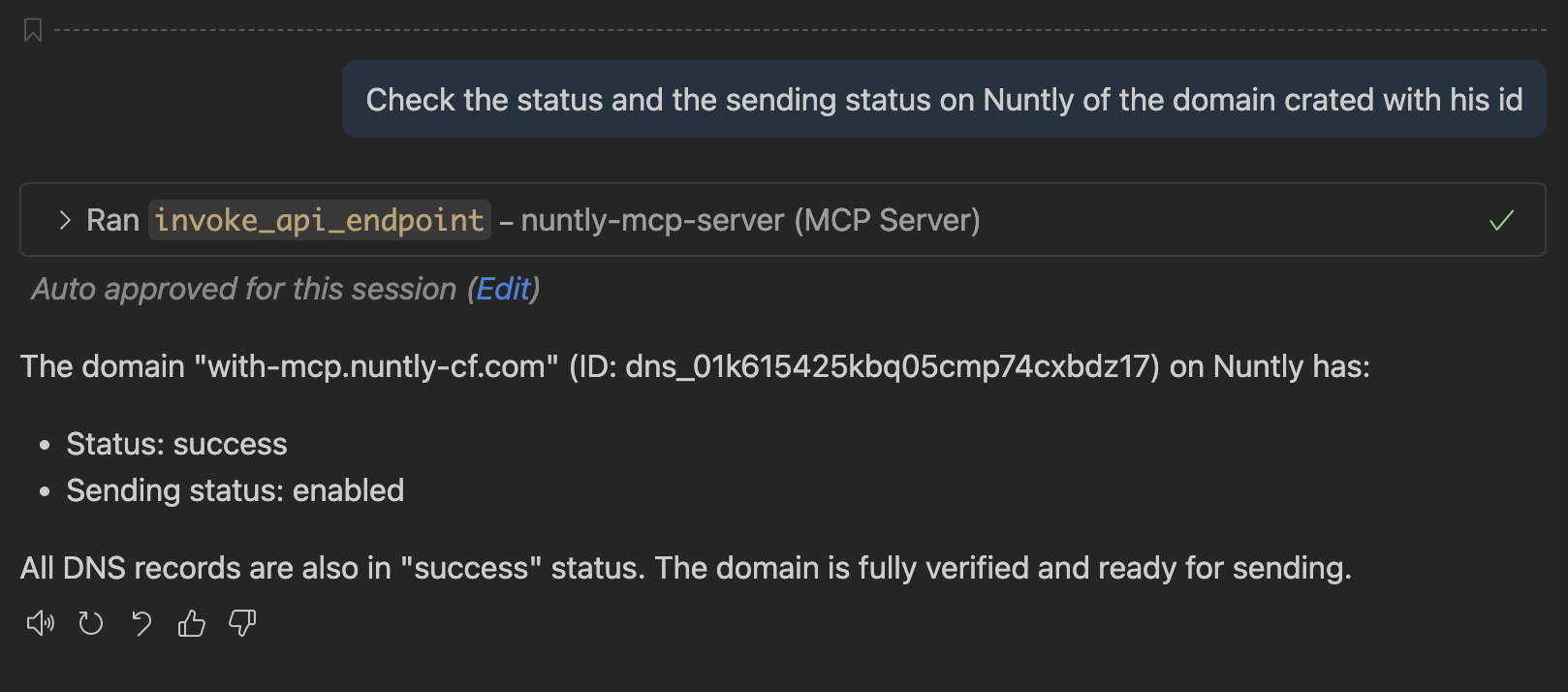 Check Domain Status