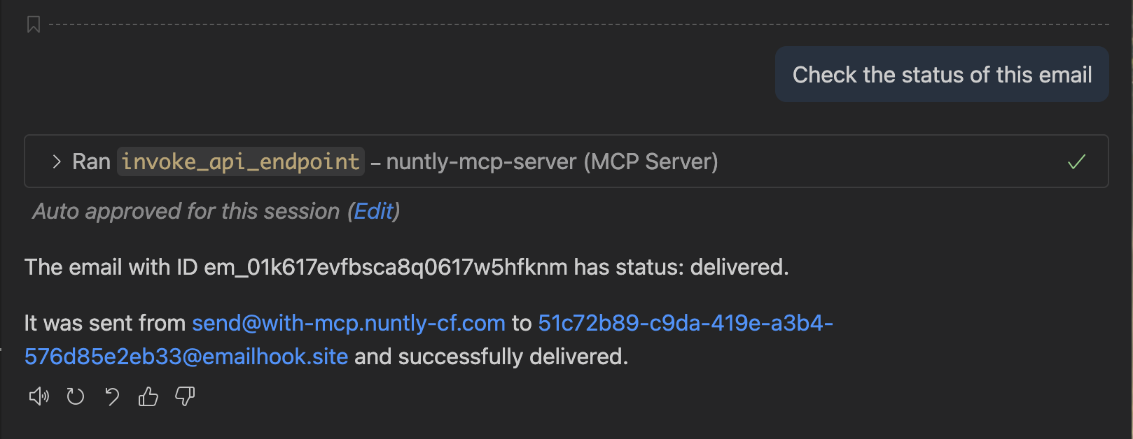 Check Email Delivery Status