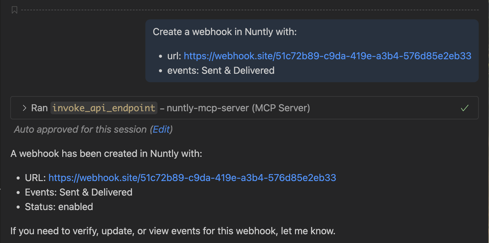 Create Webhook